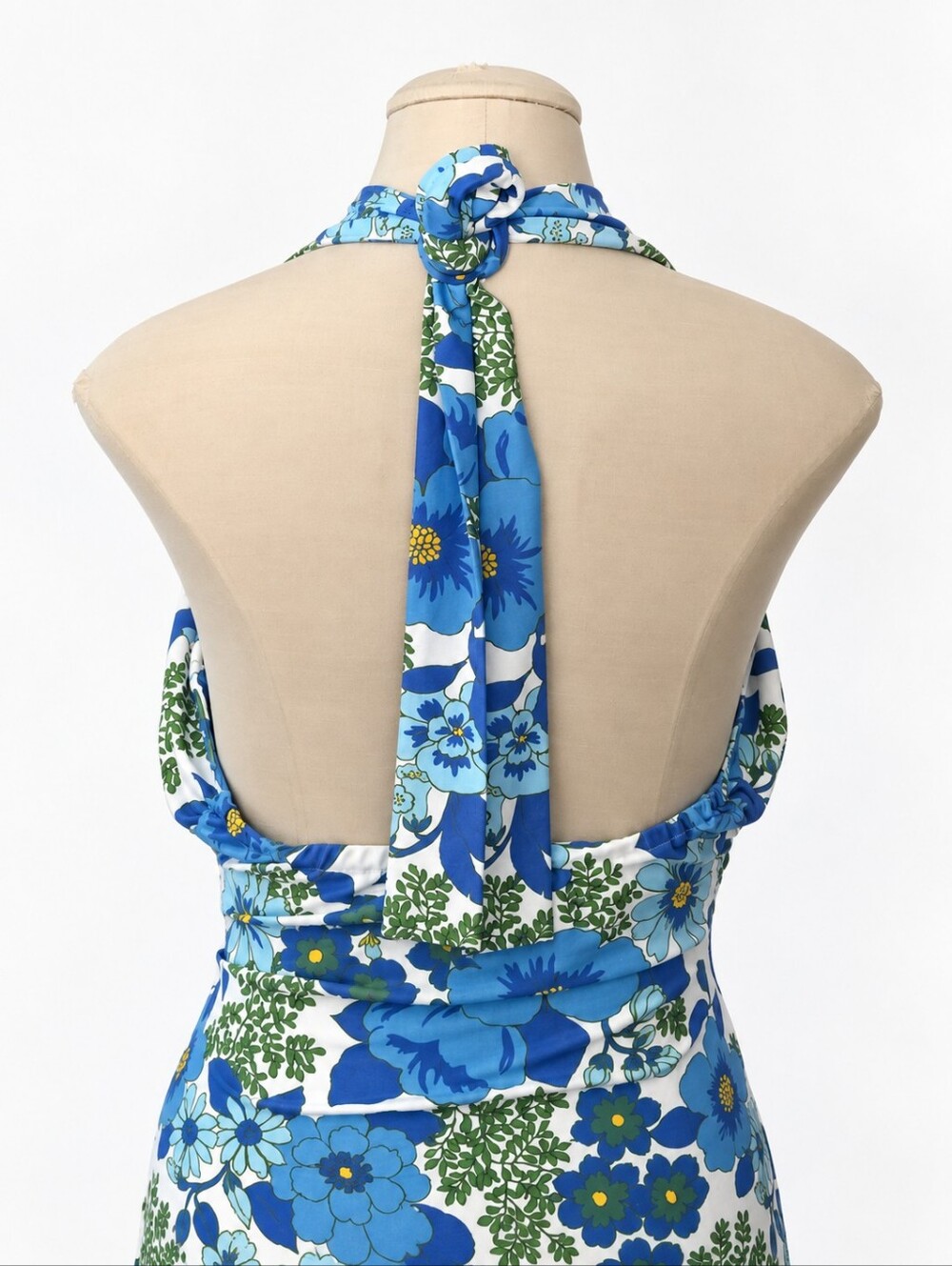 Smith & Quinn Fallon Porcelain Petals Blue Floral Halter Maxi Dress Small - Picture 7 of 9